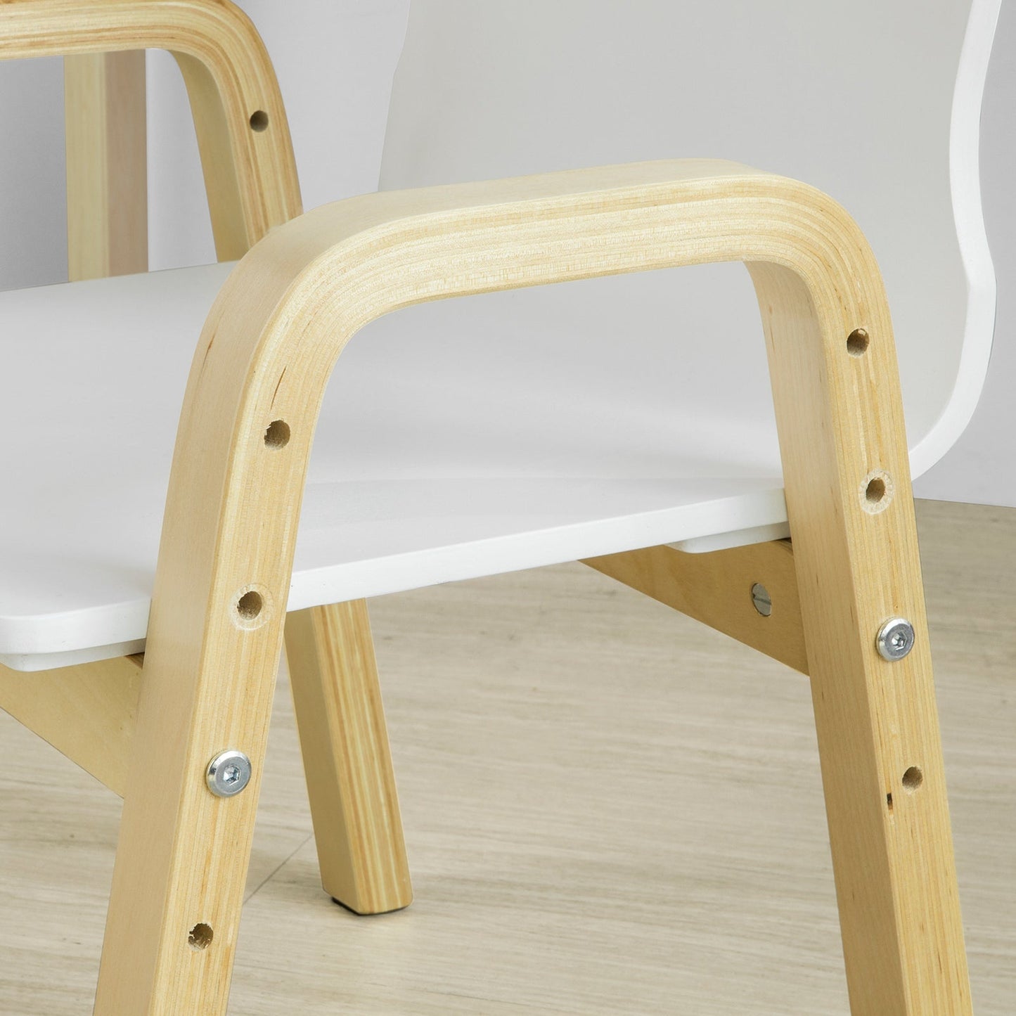 SoBuy Set van 2 Kinderstoelen - Kunststof - Verstelbare Zithoogte 23-35 Cm