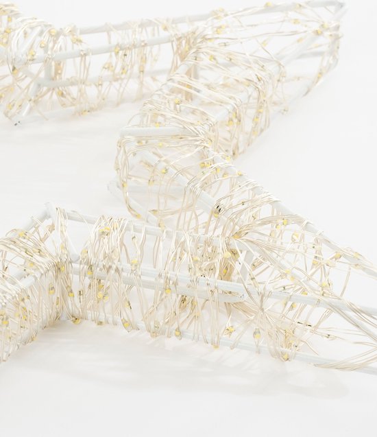 Luca Lighting Ster Hangend met Warm Witte LED Verlichting - Ø36 cm - Metaal - Wit