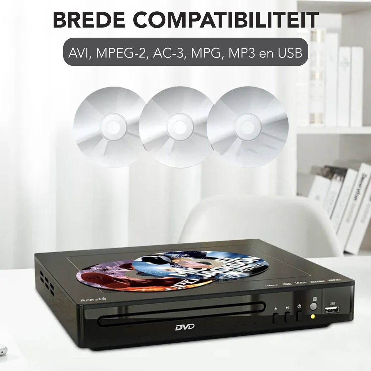 Achaté DVD Speler met HDMI - USB - 1080p HD