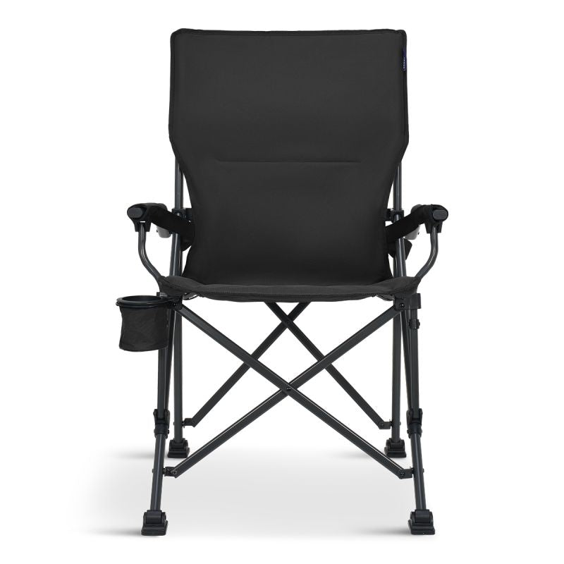 Trvlmore Campingstoel Ergonomisch - Zwart - Verstelbare rugleuning 100 cm - Draagvermogen 120 kg