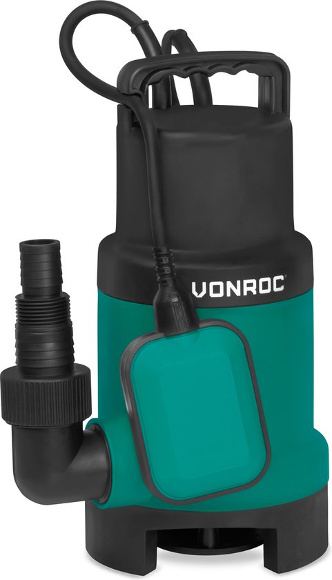 VONROC Dompelpomp - Vuilwaterpomp - Waterpomp - 900W - 16000 l/h - Voor vuil- en schoonwater - Met vlotter