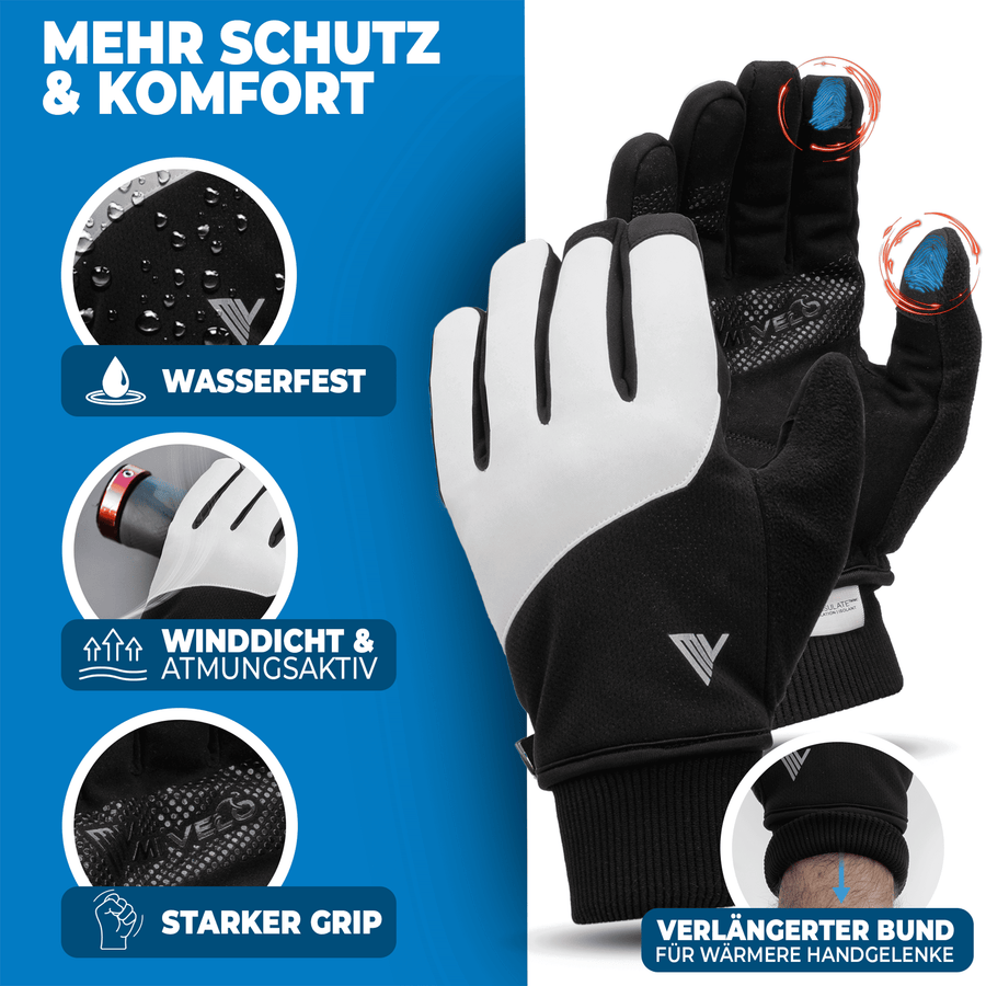 MIVELO THERMO-FIT Winterhandschoenen - Thermisch Fleece & 3M Thinsulate - Unisex - Maat S
