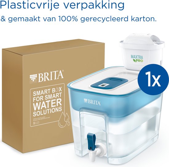 BRITA Flow Waterdispenser - 8.2L – Grote inhoud speciaal voor gezinnen - Incl. 1 MAXTRA PRO Pure Performance – Duurzaam Verpakt