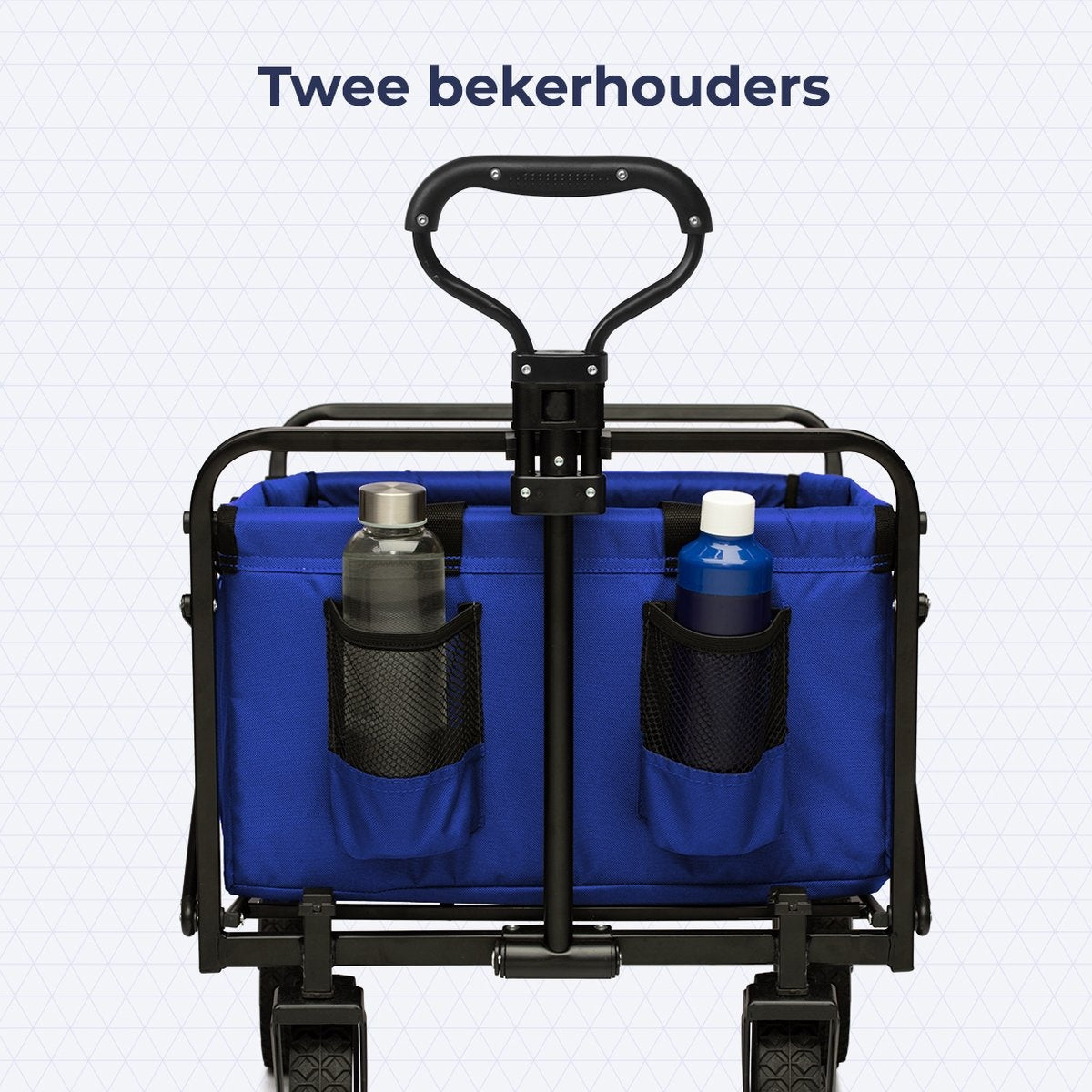 LifeGoods Bolderkar - Opvouwbaar - Draaibare wielen - 2 Standen - 70KG Draagkracht - Blauw