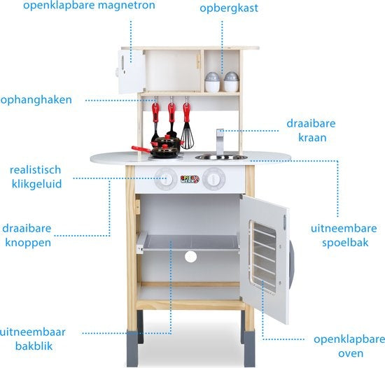 Spielwerk Speelkeuken Happy Kitchen - 35-delig - Realistisch