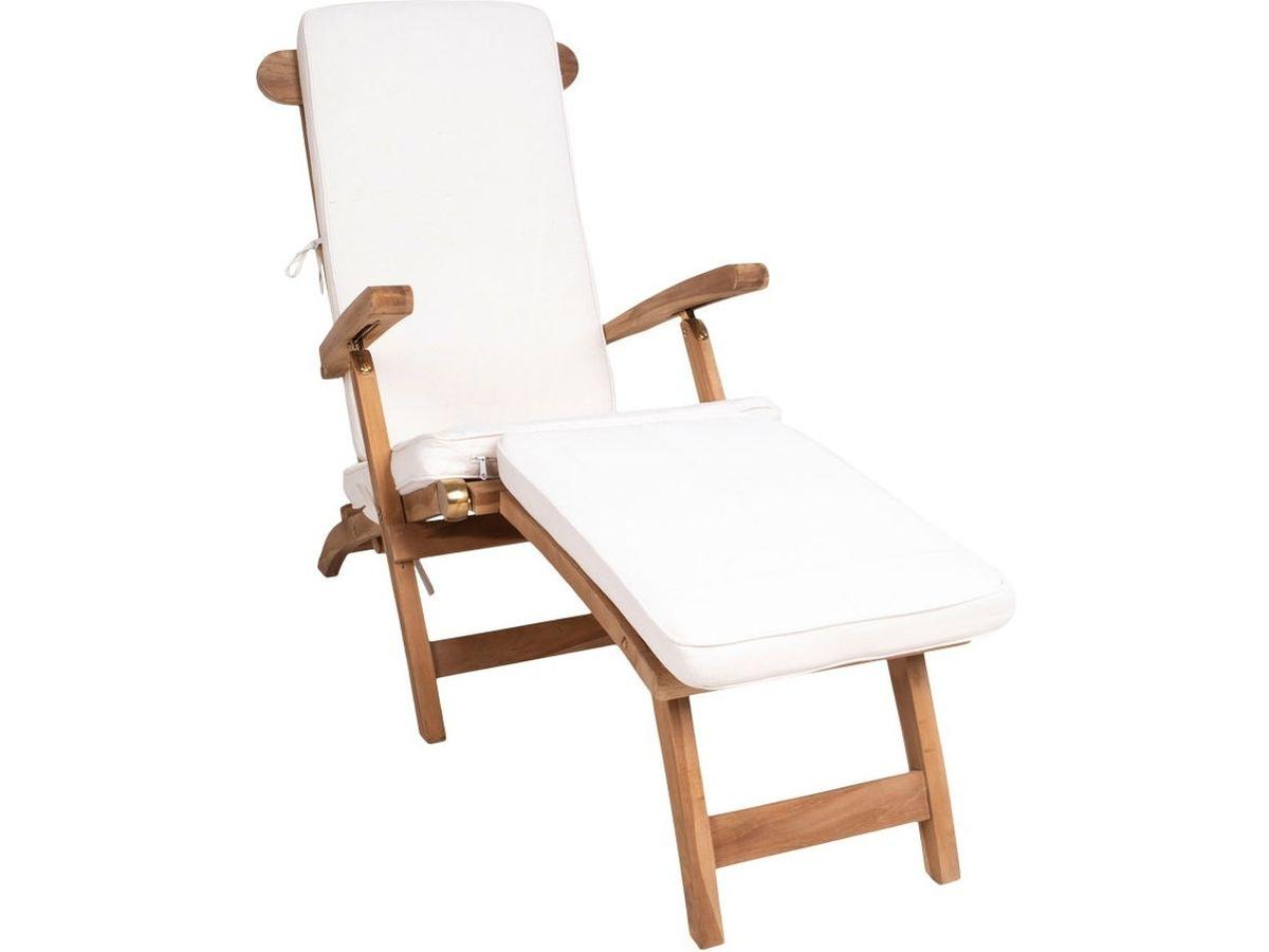House Nordic Arrecife Kussen voor Ligstoel - Katoen - Wit - 50 x 120 cm