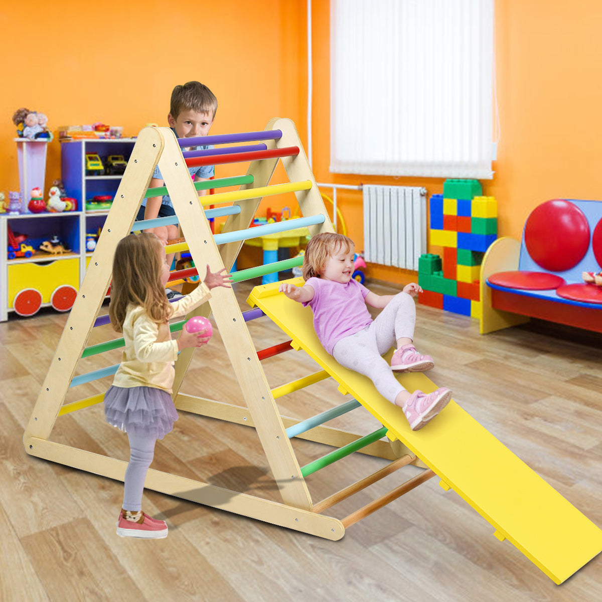 Coast Opvouwbaar Klimrek - Met Ladder - Hout - Veilig voor Kinderen - Montessori Stijl