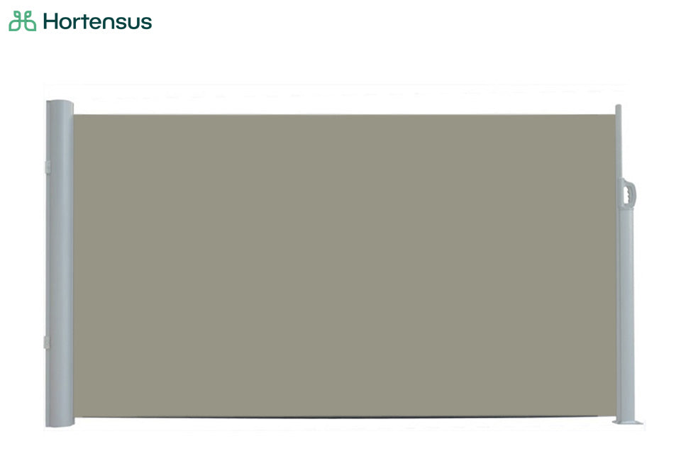 Hortensus - Uitschuifbaar windscherm in antraciet of beige van Hortensus - 140 x 300 cm - Beige