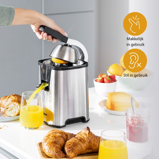 Tristar Citruspers Elektrisch - CP-3009 - 350W - Incl. 2 perskegels, pulpfilter, druppelstop, pershendel - RVS