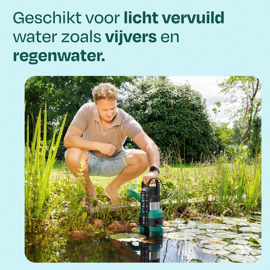 VONROC Dompelpomp - Schoon- en vuilwaterpomp - 850W - 20.000 l/u - vlakzuigend - sensorschakelaar