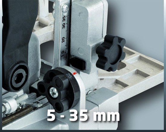 Einhell Lamellendeuvelfrees TC-BJ 900 - 860 W - 11.000 t/min - Ø100x22x3,8 mm - Max. Freesdiepte: 14 mm - Hoekinstellingen: 0°-90° - Incl. Stofzak