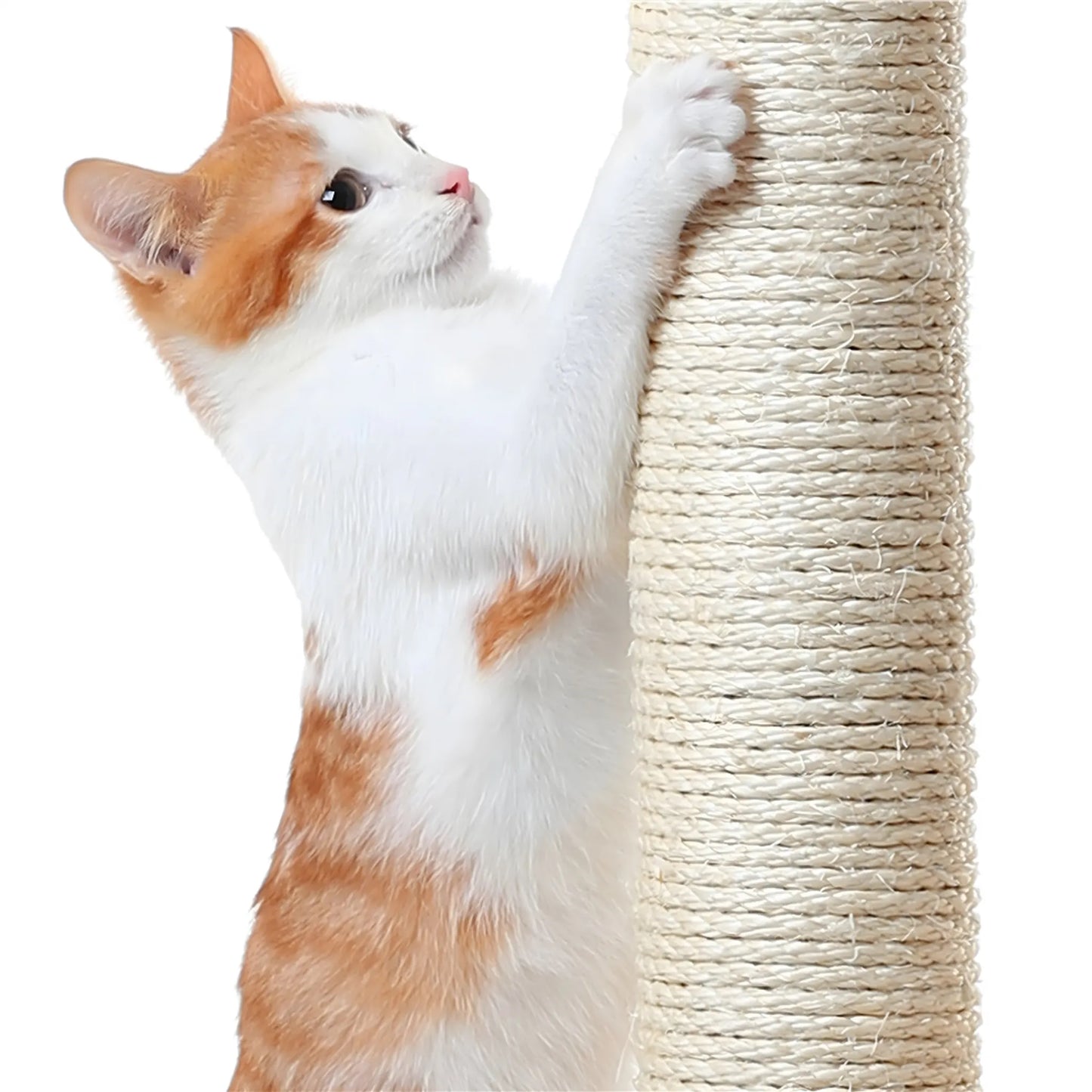 Yaheetech Krabpaal 170 cm - Beige - XL - 5 Niveaus - 2 Kattenholen - Hangmat - 7 Sispalpalen