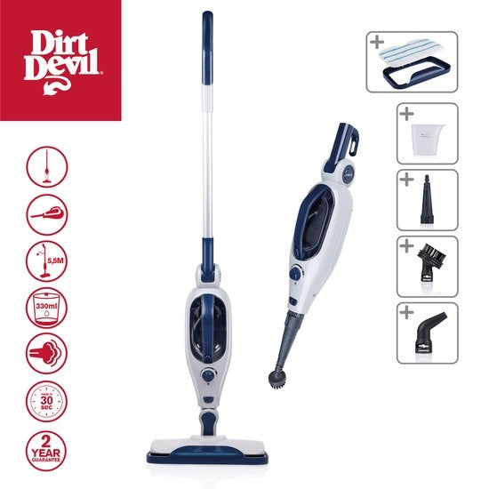 Dirt Devil Stoomreiniger DD7004 Wit-blauw