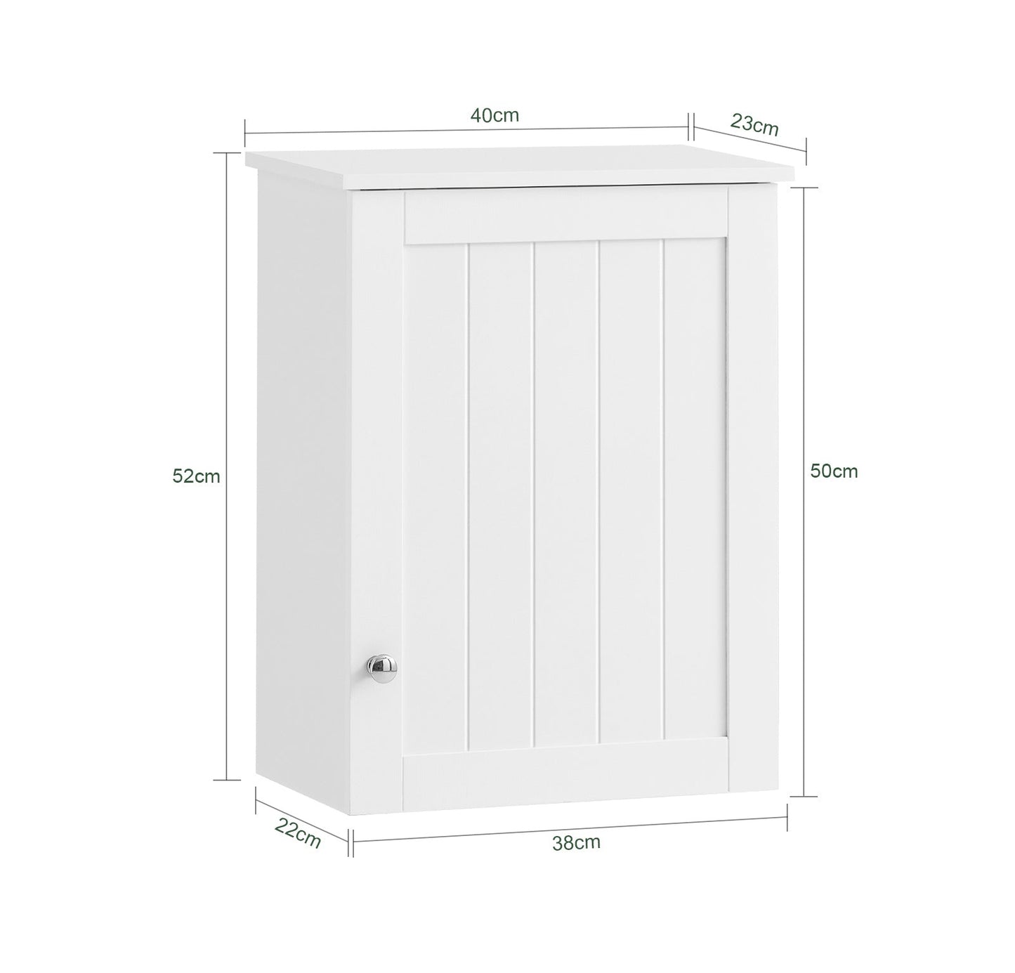 SoBuy Medicijnenkastje - 40 x 52 x 23 cm - Wit
