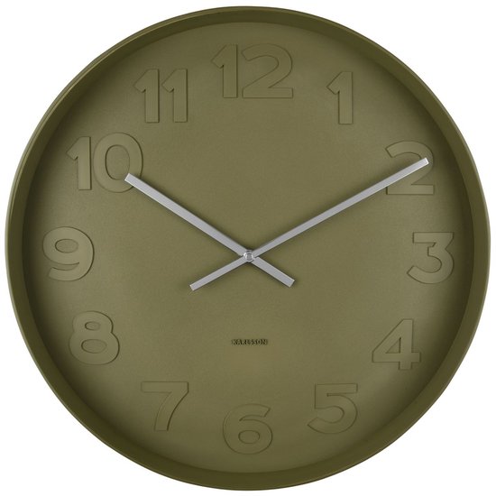 Karlsson Wandklok Mr. Green - Groen - Ø51cm - Wandklok