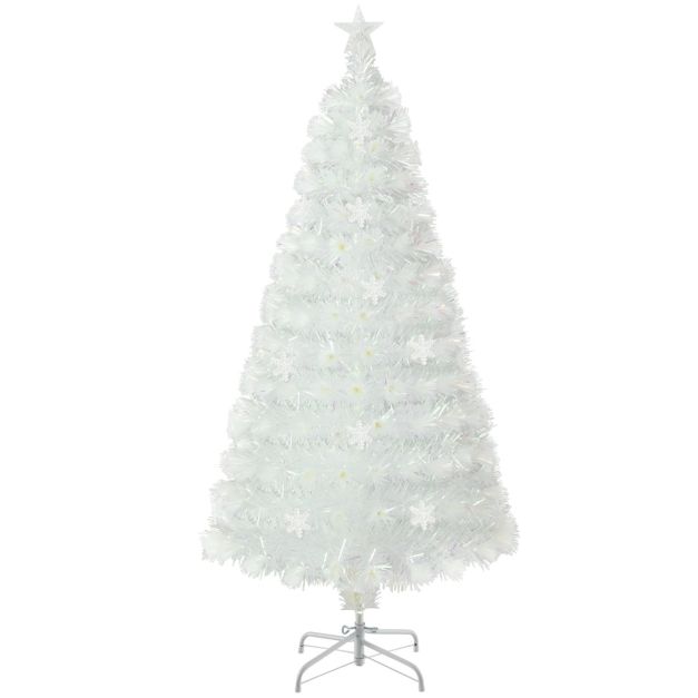 Costway Kunstkerstboom 150 cm met 8 Verlichtingsstanden Warmwitte LED en Dennenappels – CM25342DE