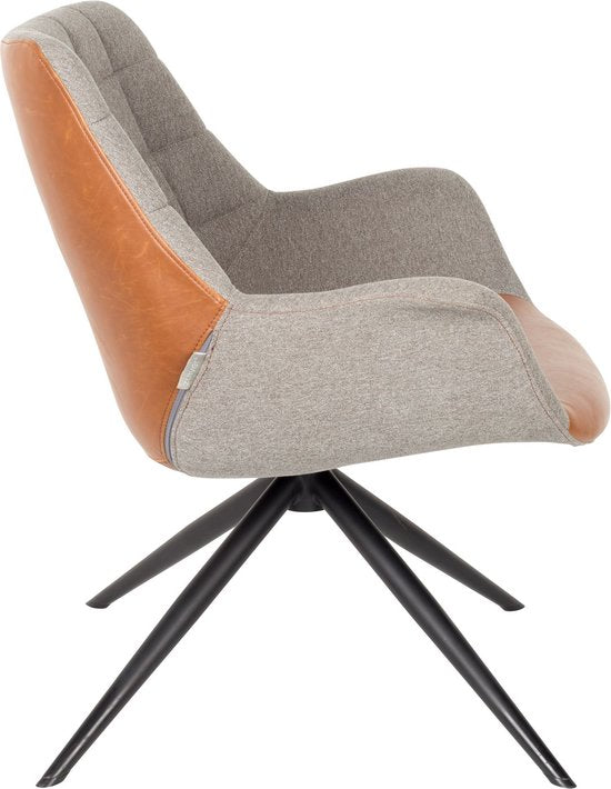 Zuiver Doulton Loungestoel Vintage Bruin