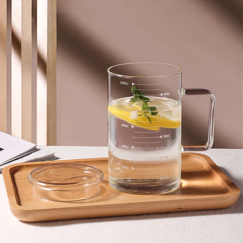 BJ Glazen Theekop met Maataanduiding 1000 ml
