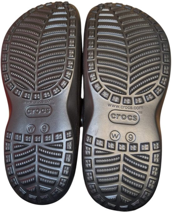 Crocs Baya platform lined clog - size 39-40 - uk size 7 - black