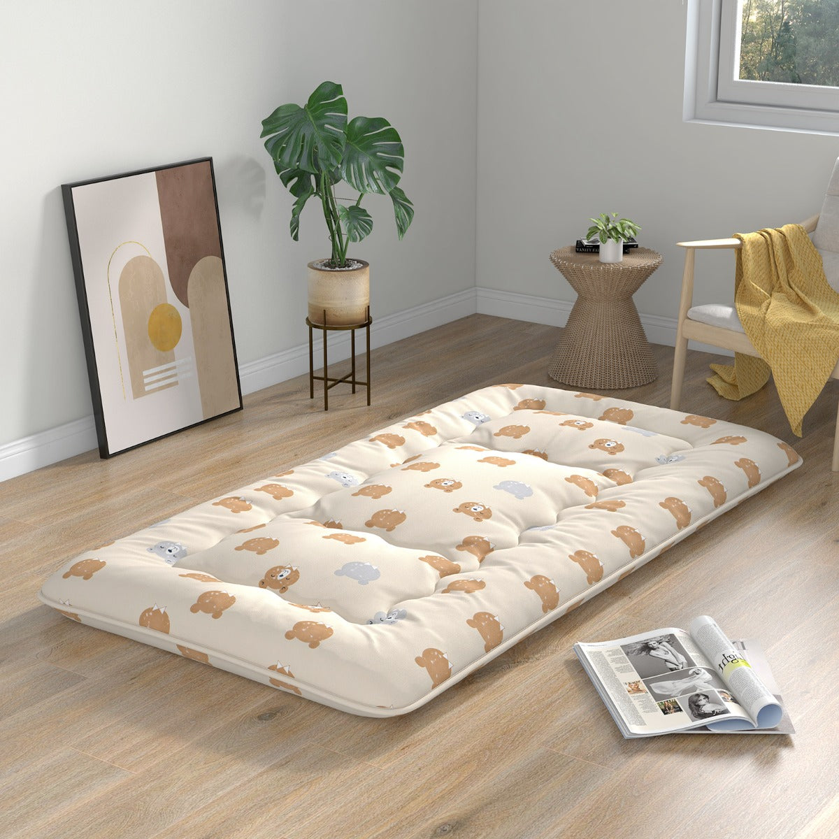Coast Futon Matras met afneembare Hoes en Draagtas - 90 x 200 cm - Créme