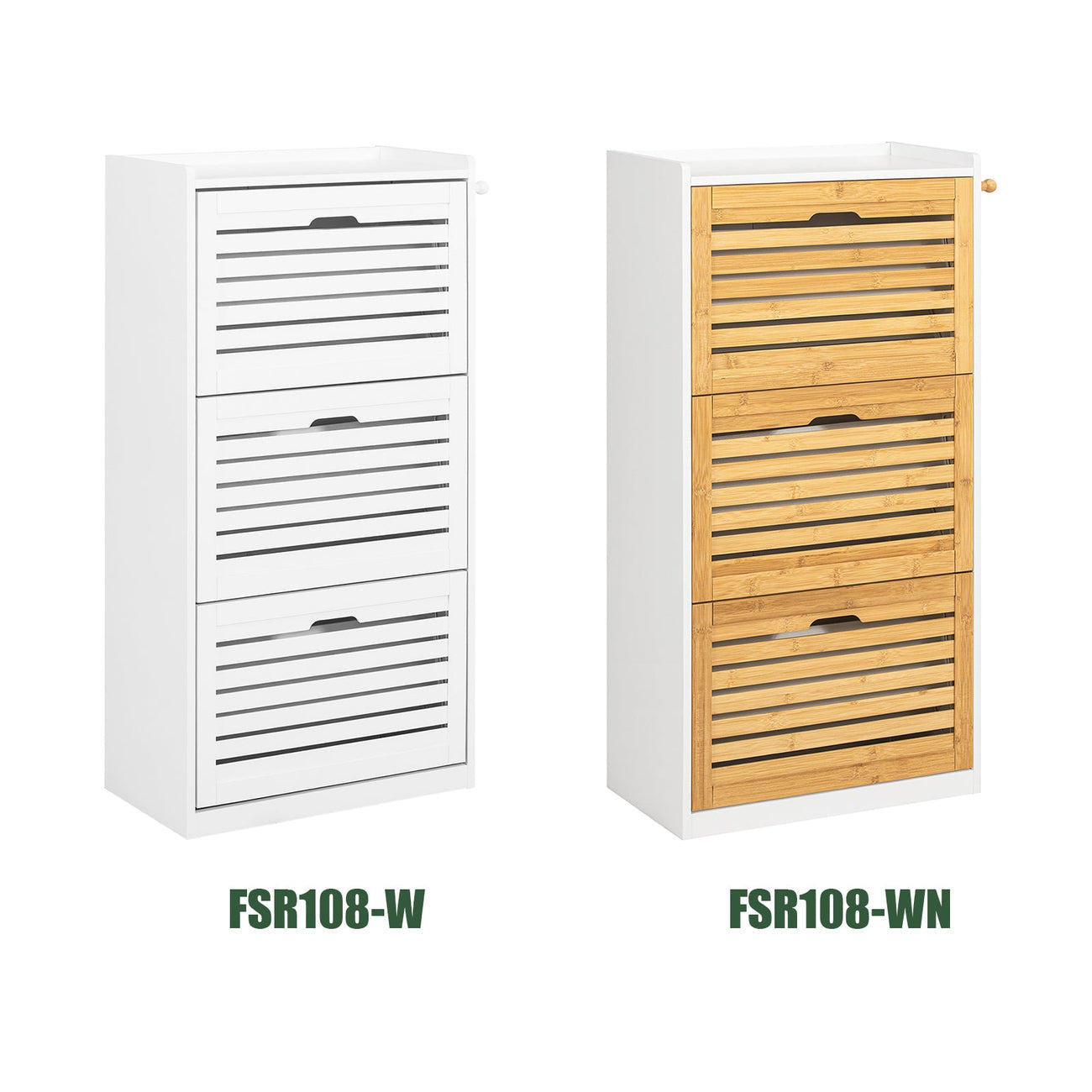 SoBuy FSR119-W Schoenenkast met 3 lades - 55 x 30 x 112 cm - Wit
