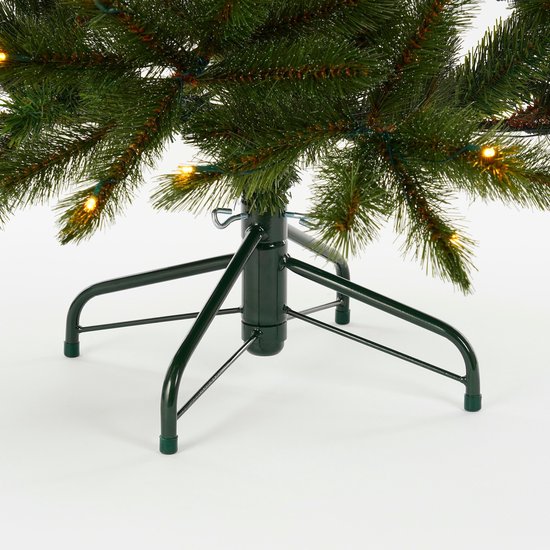 Triumph Tree Bristlecone Kunstkerstboom met LED Verlichting - 184 led lampen - PVC - Donkergroen - 119x185 cm