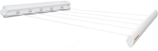 Leifheit wanddroogrek Rollfix 210 longline - 21 m drooglengte - ophangbaar - wit