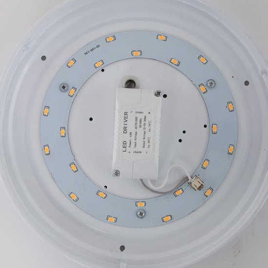 Plafondlamp Galaxy 7827W Wit 2700 Kelvin - Kunststof/Metaal - Modern - Mexlite, Geschikt voor Badkamers (IP44)