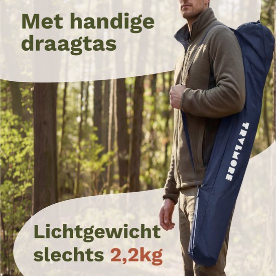 TRVLMORE Campingstoel - Opvouwbaar - 120KG Draagvermogen - Incl. Draagtas - Klapstoel - Visstoel - Kampeerstoel - Vouwstoel - Blauw