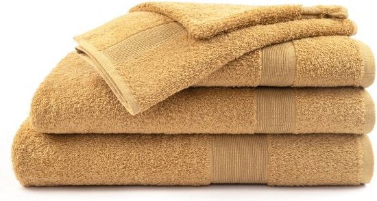 Mistral Home - BADHANDDOEK - katoen - 70 x 140 cm - effen kleur - geel