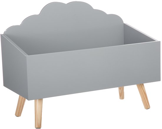 Sphera Houten Speelgoedkist - wit - 58x28x45 cm