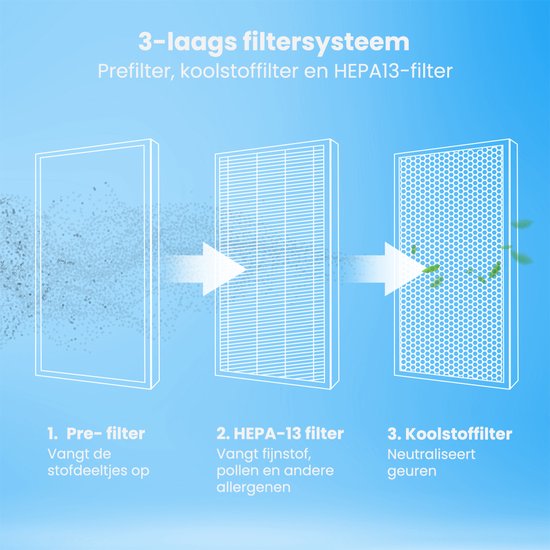 Auronic HEPA13 Filter Compact Pro - Koolstoffilter - Geschikt voor AU1003291 + AU1003292
