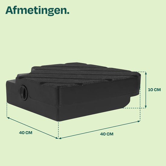 VONROC Parasoltegels - voor zweefparasol - 40x40 cm – vulbaar – set van 4 stuks