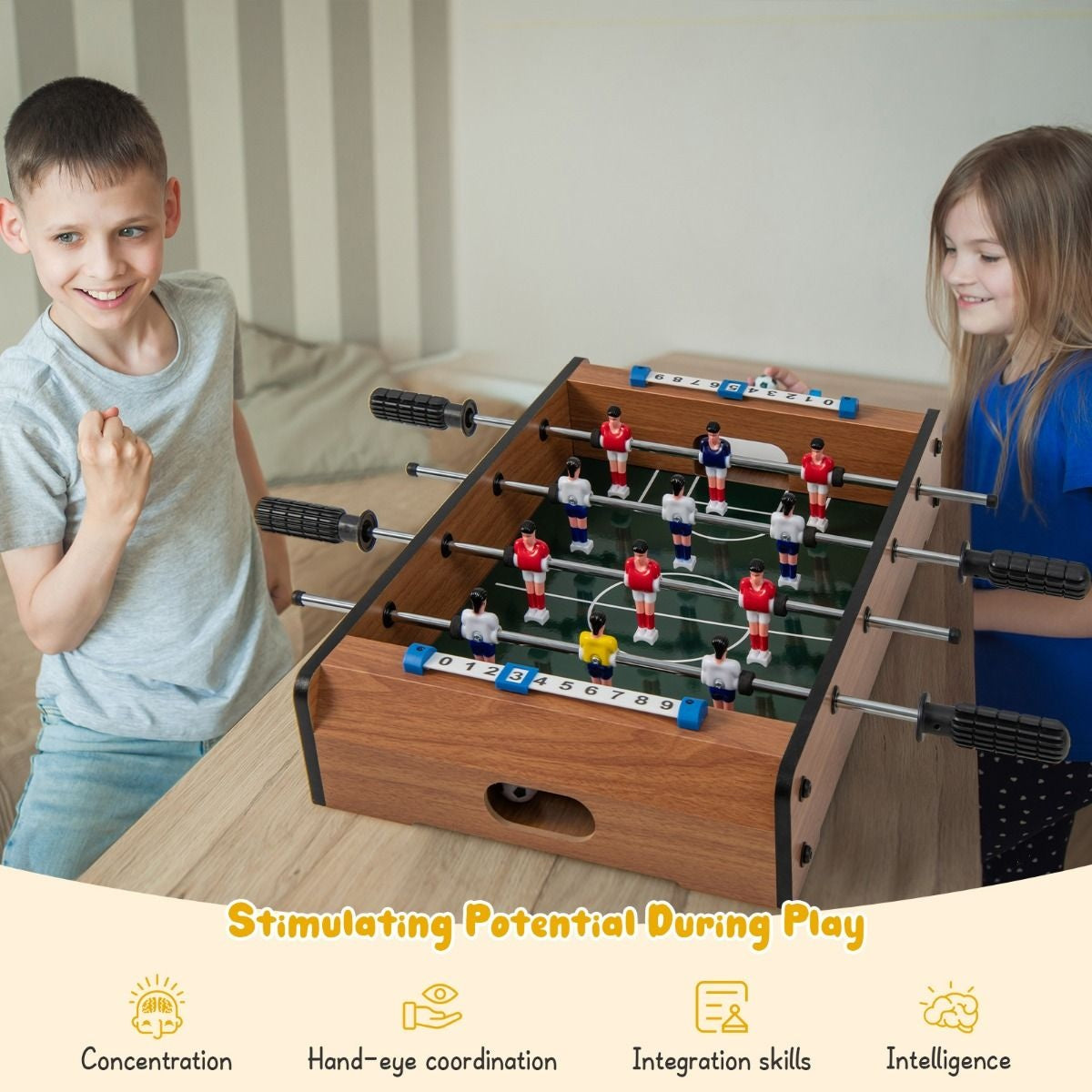 Coast Mini-Tafelvoetbaltafel - Voor Kinderen - 51 x 31 x9 cm