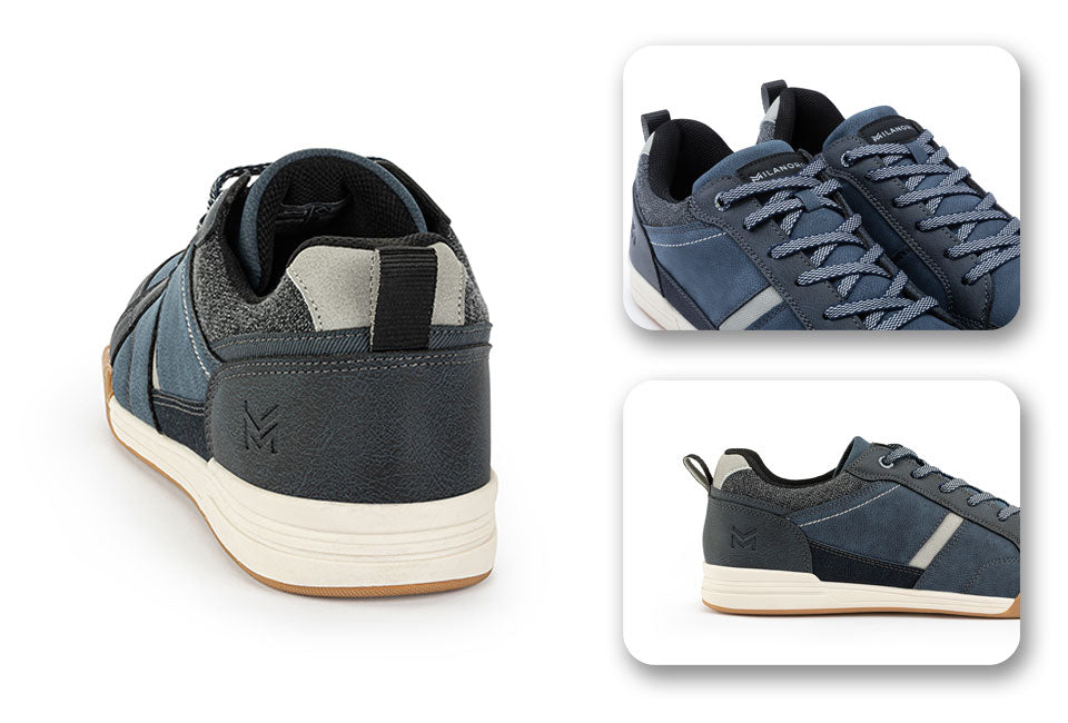 Milanoro - Comfortabele sneakers voor heren - Navy - Maat 40