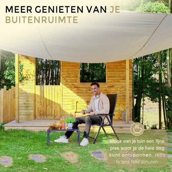 O'DADDY® Schaduwdoek 4x3m Rechthoek - Zonnezeil - Schaduwnet - Luifel Met Bevestiging Materiaal - Waterbestendig - UV30 Zonwering - Donkergrijs
