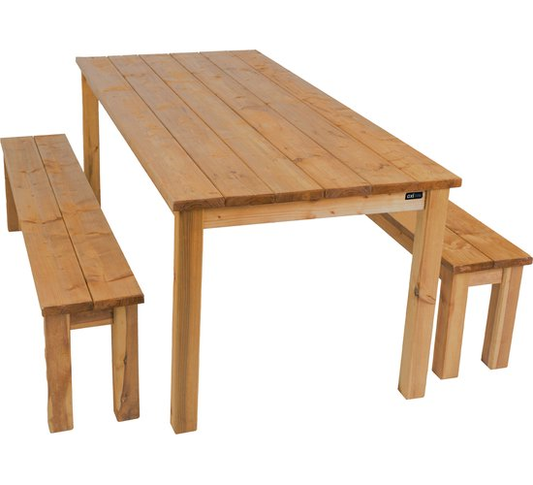AXI Louise Picknicktafel met bankjes van hout 200 cm - Bruin