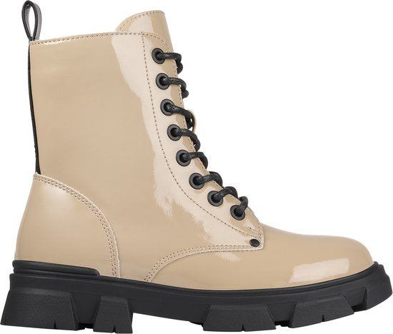 Bullboxer Aaf504f6s Veterboots - Laarzen Met Veters - Meisjes - Taupe - Maat 36