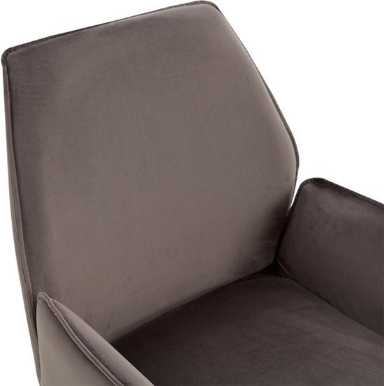 Eetkamerstoel Jill Velvet Antraciet | Set van 2