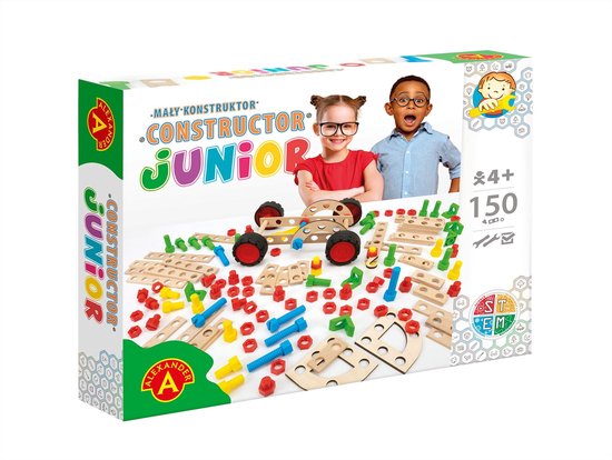 Alexander Toys Constructor Junior DIY Bouwset - 150 onderdelen - Vrij bouwen zonder instructies