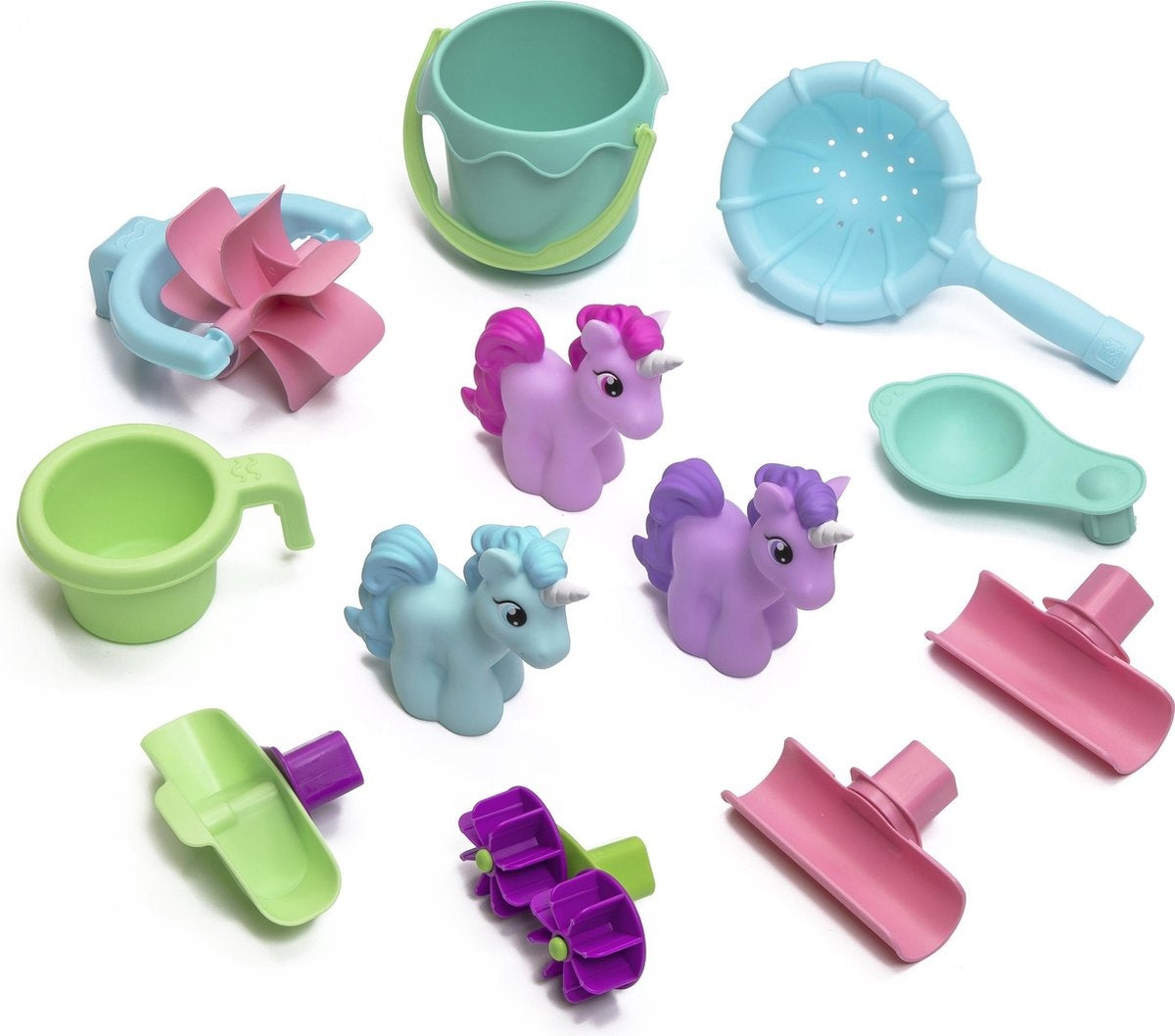 Step2 Rain Shower Splash Unicorns Watertafel - Eenhoorn met 13-delig accessoireset - Waterspeelgoed voor kind - Activiteitentafel met water voor de tuin / buiten