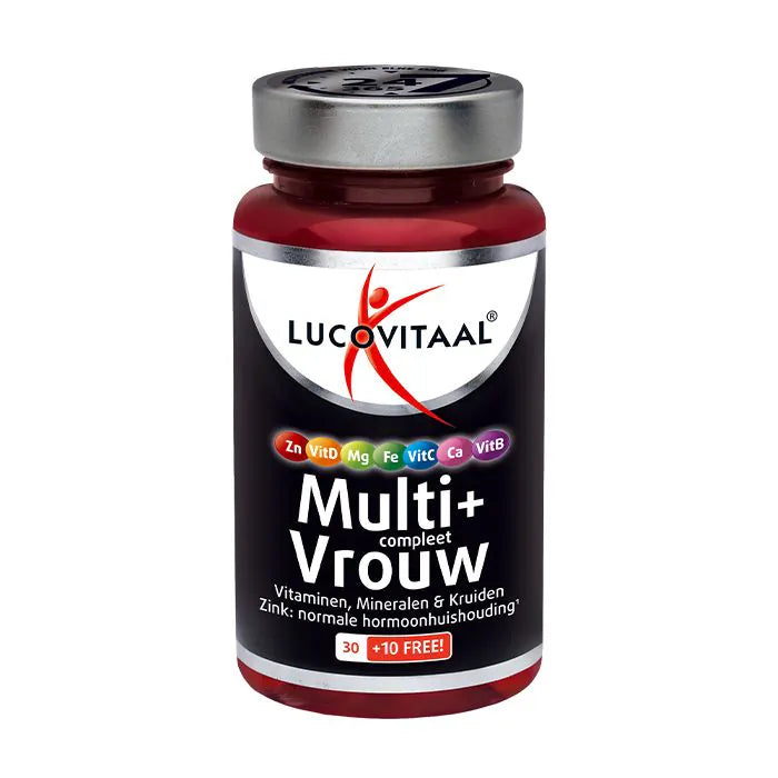 Lucovitaal Multivitamine Vrouw – Hooggedoseerde Multivitamine met Vitaminen & Mineralen