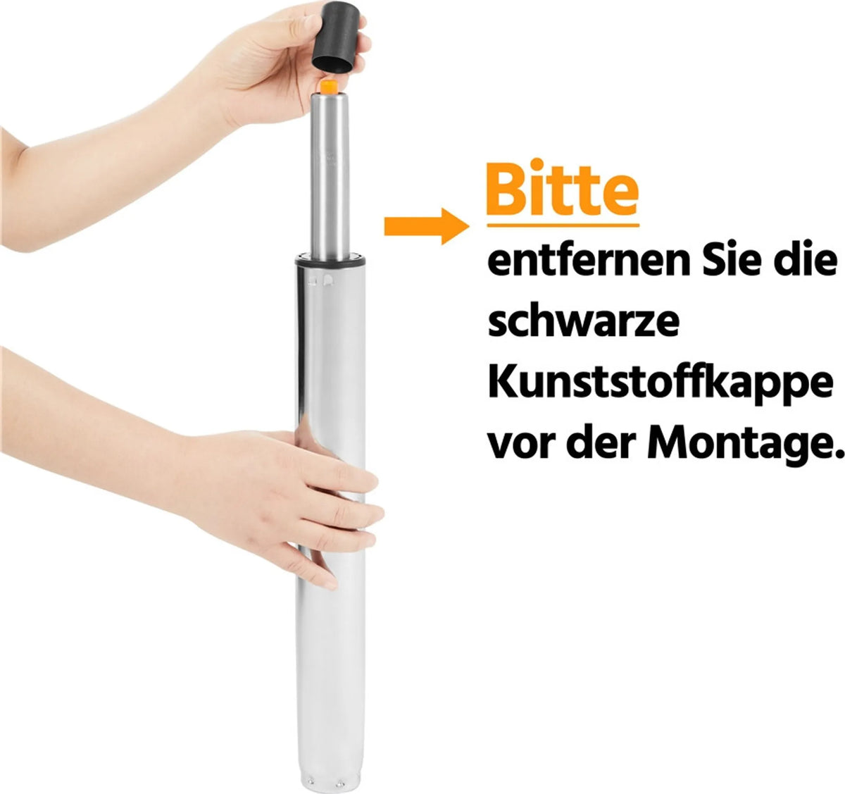 Yaheetech Set van 2 Verstelbare Barstoelen met Rugleuning 86-107,5 cm – Strak Zwart – Kunstleder en Metaal