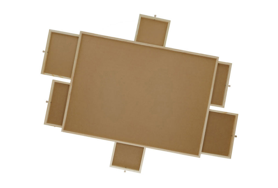 H&C Puzzelplaat met Opberglades voor 1500 Stukjes - Naturel - 87 x 66,7 x 4 cm