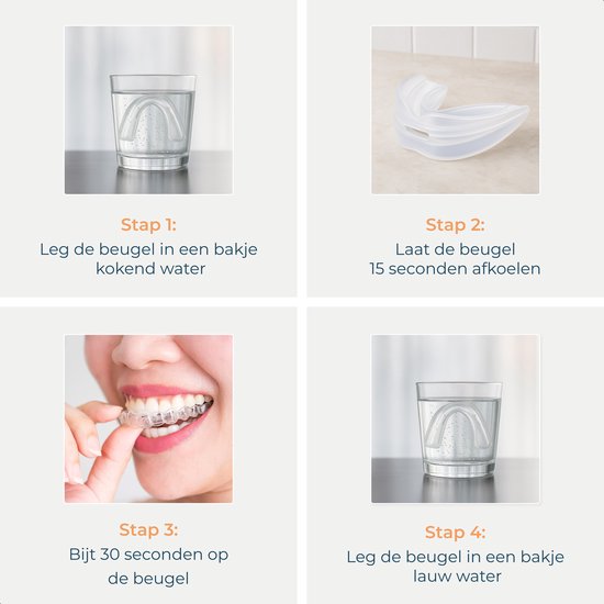 Alyze Knarsbitje 4 pack - Anti Knarsbitje - Tandenknarsen Bitje - Nachtbeugel - Gebitsbeschermer Volwassenen - Gebitsprotectie