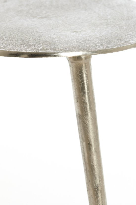 Light & Living Organische Bijzettafel Linos 67 x 49cm - Nikkel