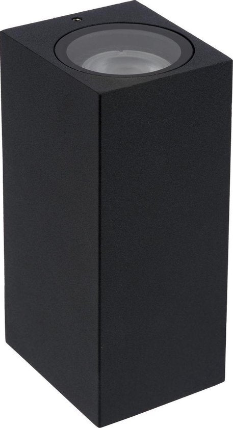 Lucide ZARO - Wandspot / Wandlamp Binnen/Buiten - 2xGU10 - IP65 - Zwart