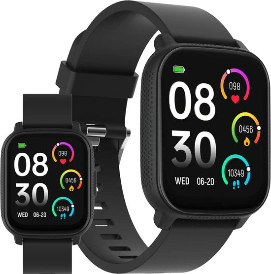 Denver Smartwatch - Android iOS - Notificaties - Sporthorloge - Hartslagmeter - Saturatiemeter - Slaapmonitor - SWC184B - Zwart