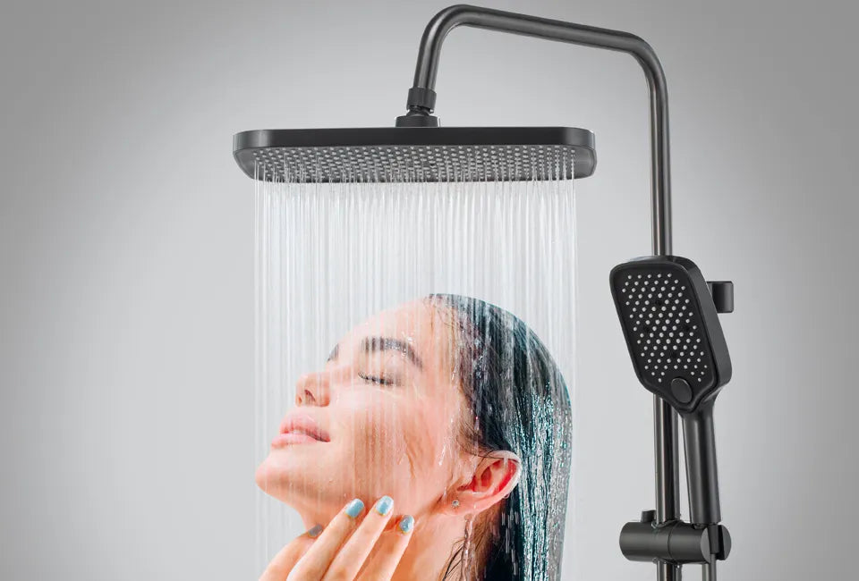 Home & Comfort Luxe Doucheset met Kraan, Regendouche en Bidet – Digitale Temperatuurweergave – Chroom