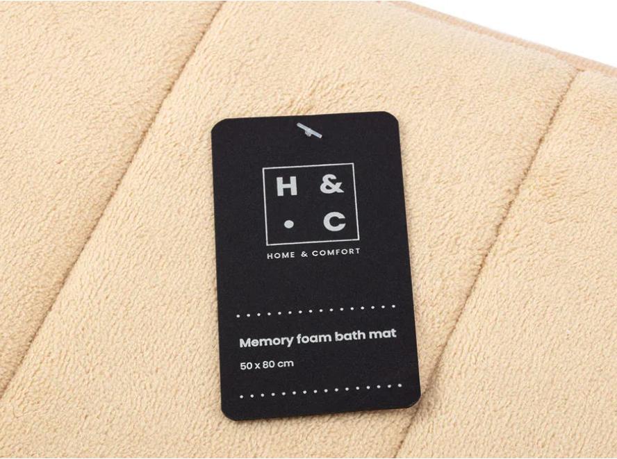 Zachte, anti-slip memory foam badmat - Beige
